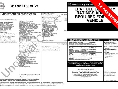 Used 2013 Nissan NV 3500 SL w/ Technology Pkg image 25