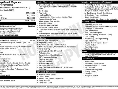 New 2024 Jeep Grand Wagoneer Series I w/ Convenience Group III image 6
