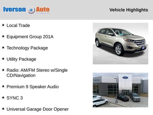 Used 2017 Ford Edge SEL w/ Equipment Group 201A AWD/4WD image 2