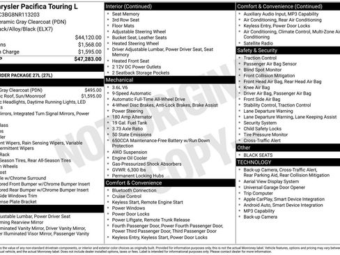 Used 2022 Chrysler Pacifica Touring-L AWD/4WD image 10