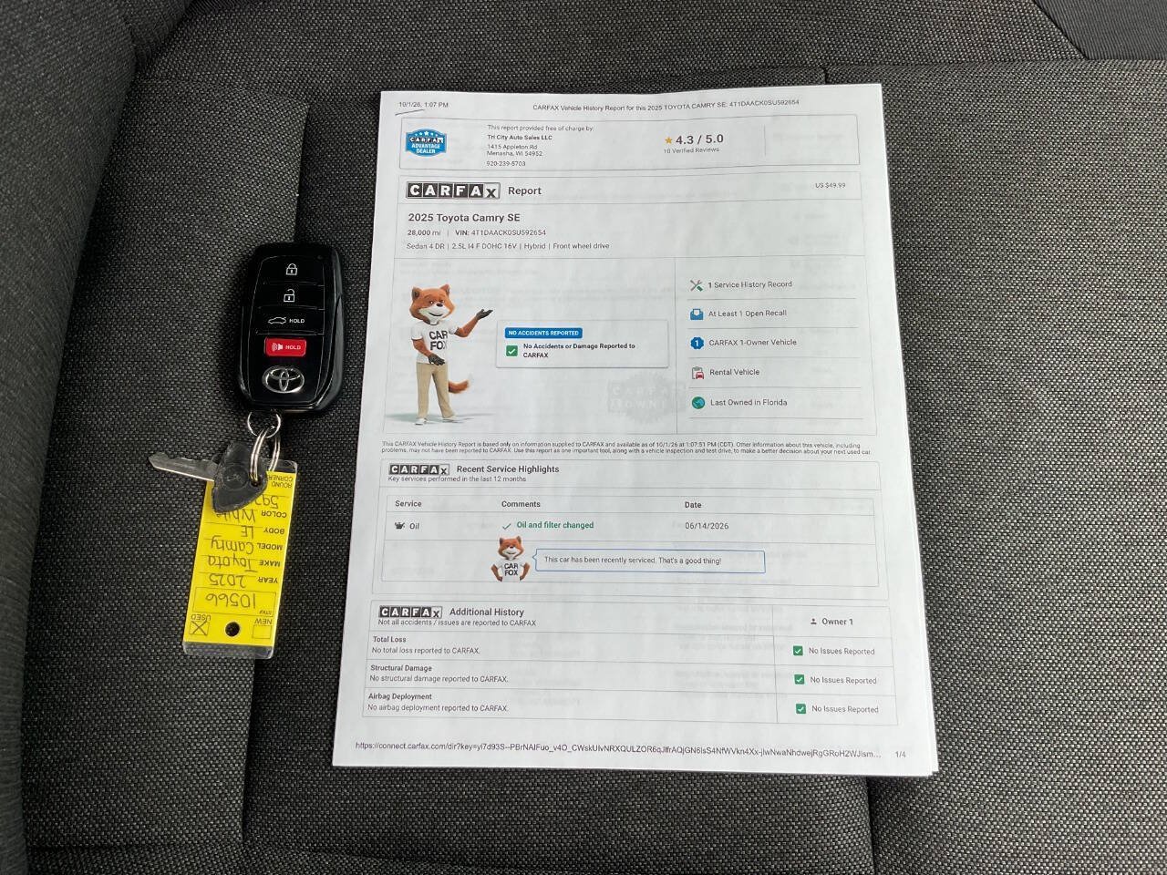 Used 2025 Toyota Camry LE FWD image 47