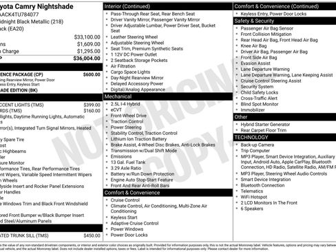 New 2026 Toyota Camry Hybrid w/ Convenience Package FWD image 16