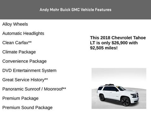 Used 2018 Chevrolet Tahoe LT AWD/4WD image 8