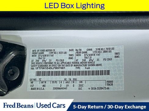 Certified 2020 Ford F150 XLT w/ Equipment Group 302A Luxury AWD/4WD image 36