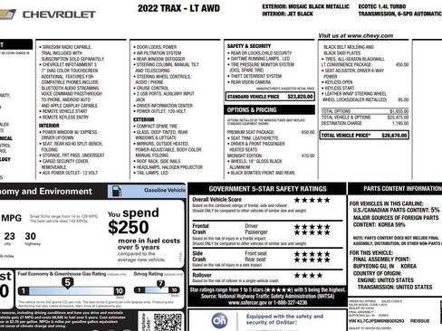 Used 2022 Chevrolet Trax LT w/ Premium Seat Package AWD/4WD image 6