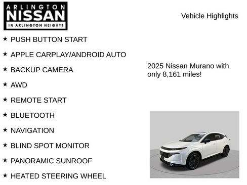 Certified 2025 Nissan Murano Platinum w/ Cargo Package AWD/4WD image 8
