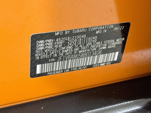 Used 2022 Subaru WRX Limited AWD/4WD image 38
