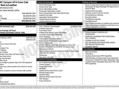 Used 2022 GMC Canyon AT4 w/ Trailering Package AWD/4WD image 2