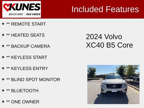 Used 2024 Volvo XC40 B5 Core image 2