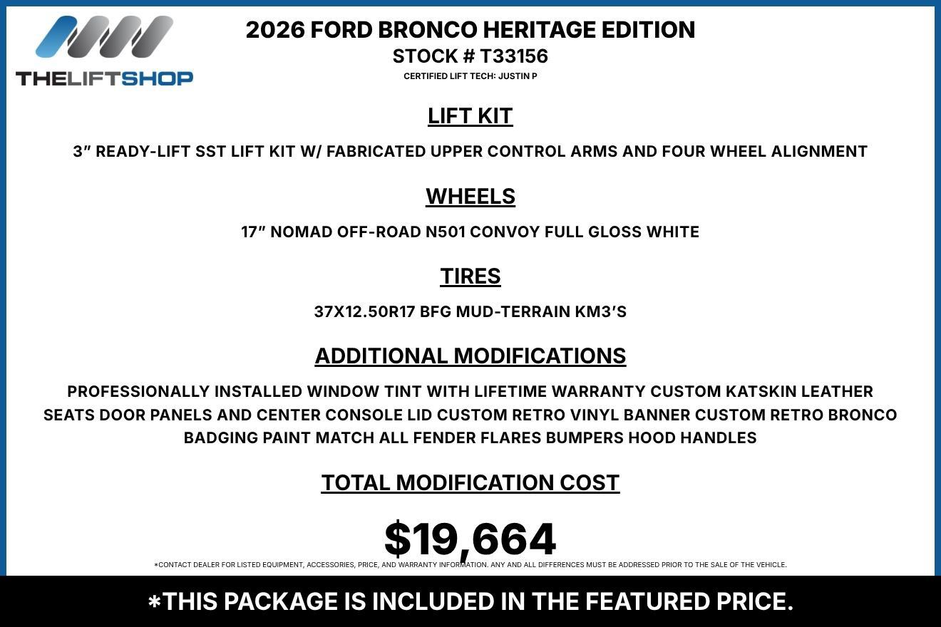 Used 2026 Ford Bronco Heritage Edition AWD/4WD image 2