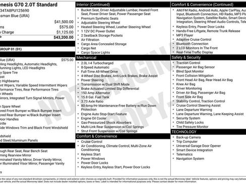 Used 2023 Genesis G70 2.0T image 30