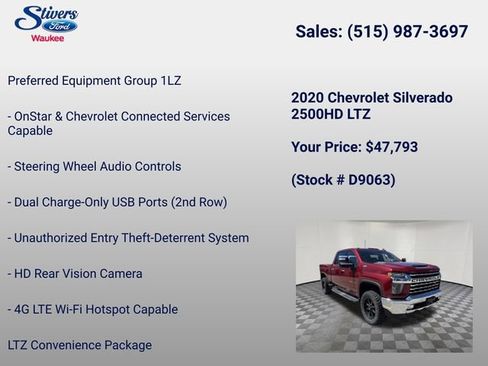 Used 2020 Chevrolet Silverado 2500 LTZ w/ LTZ Plus Package AWD/4WD image 27