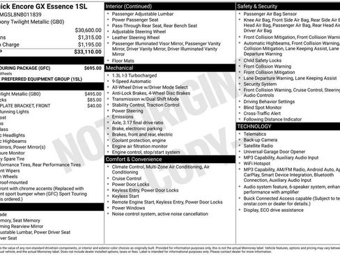 Used 2022 Buick Encore GX Essence w/ Sport Touring Package AWD/4WD image 5