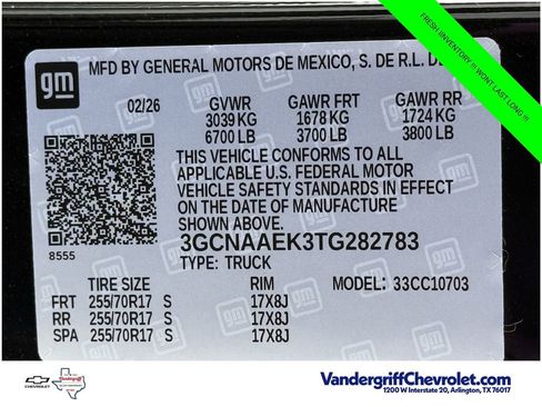 New 2026 Chevrolet Silverado 1500 W/T w/ WT Safety Package RWD image 22