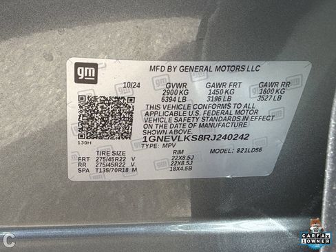 Certified 2024 Chevrolet Traverse RS w/ LPO, Floor Liner Package AWD/4WD image 24