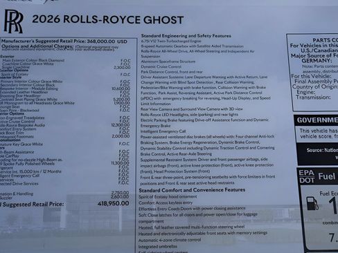 New 2026 Rolls-Royce Ghost AWD/4WD image 11