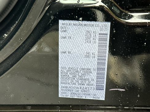 New 2025 Nissan Altima 2.5 SR image 26