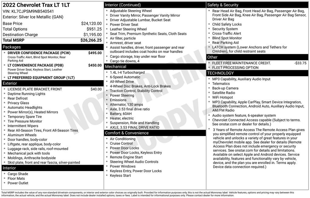 Used 2022 Chevrolet Trax LT w/ Driver Confidence Package AWD/4WD image 14
