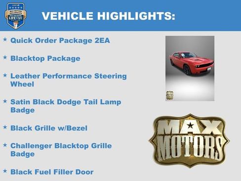 Used 2023 Dodge Challenger SXT w/ Blacktop Package RWD image 6
