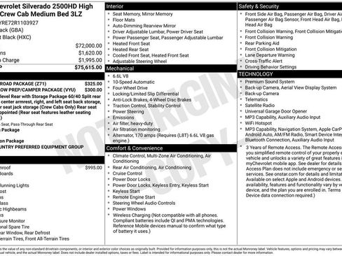 Certified 2024 Chevrolet Silverado 2500 High Country w/ Z71 Off-Road Package AWD/4WD image 39