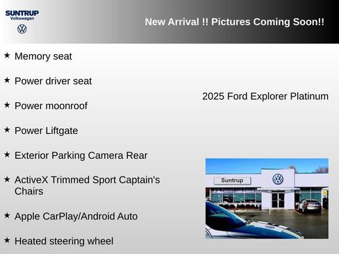 Used 2025 Ford Explorer Platinum w/ LUX Leather Package AWD/4WD image 3