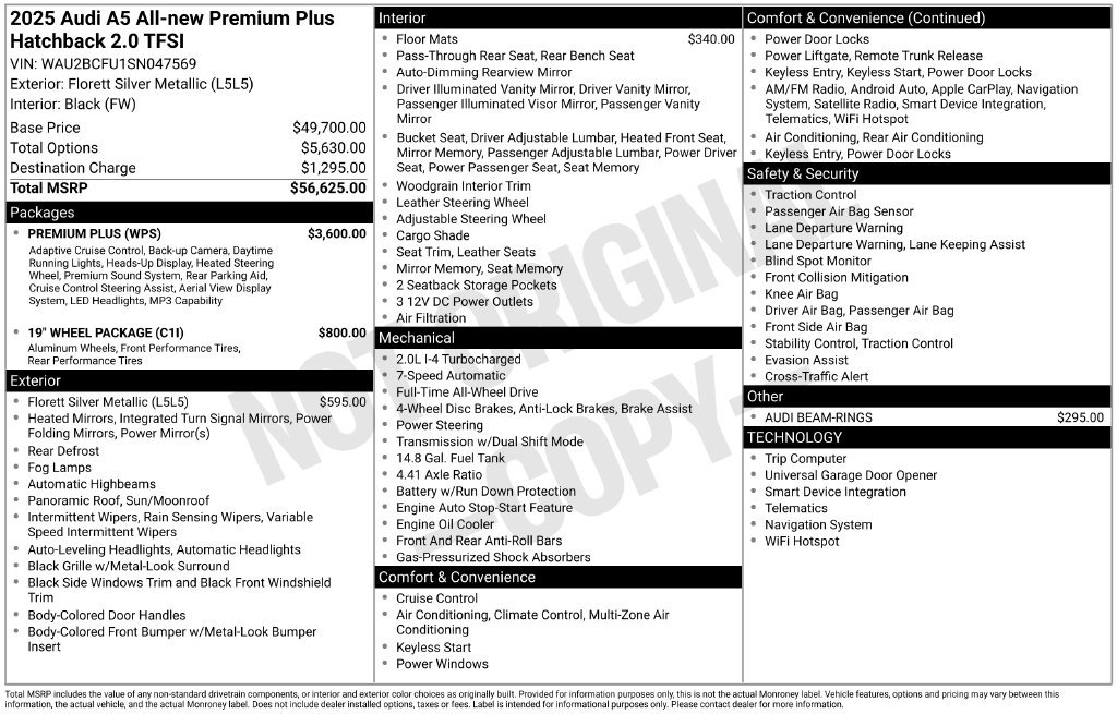Certified 2025 Audi A5 Premium Plus w/ Premium Plus AWD/4WD image 35