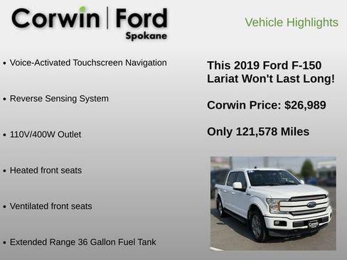 Used 2019 Ford F150 Lariat AWD/4WD image 12