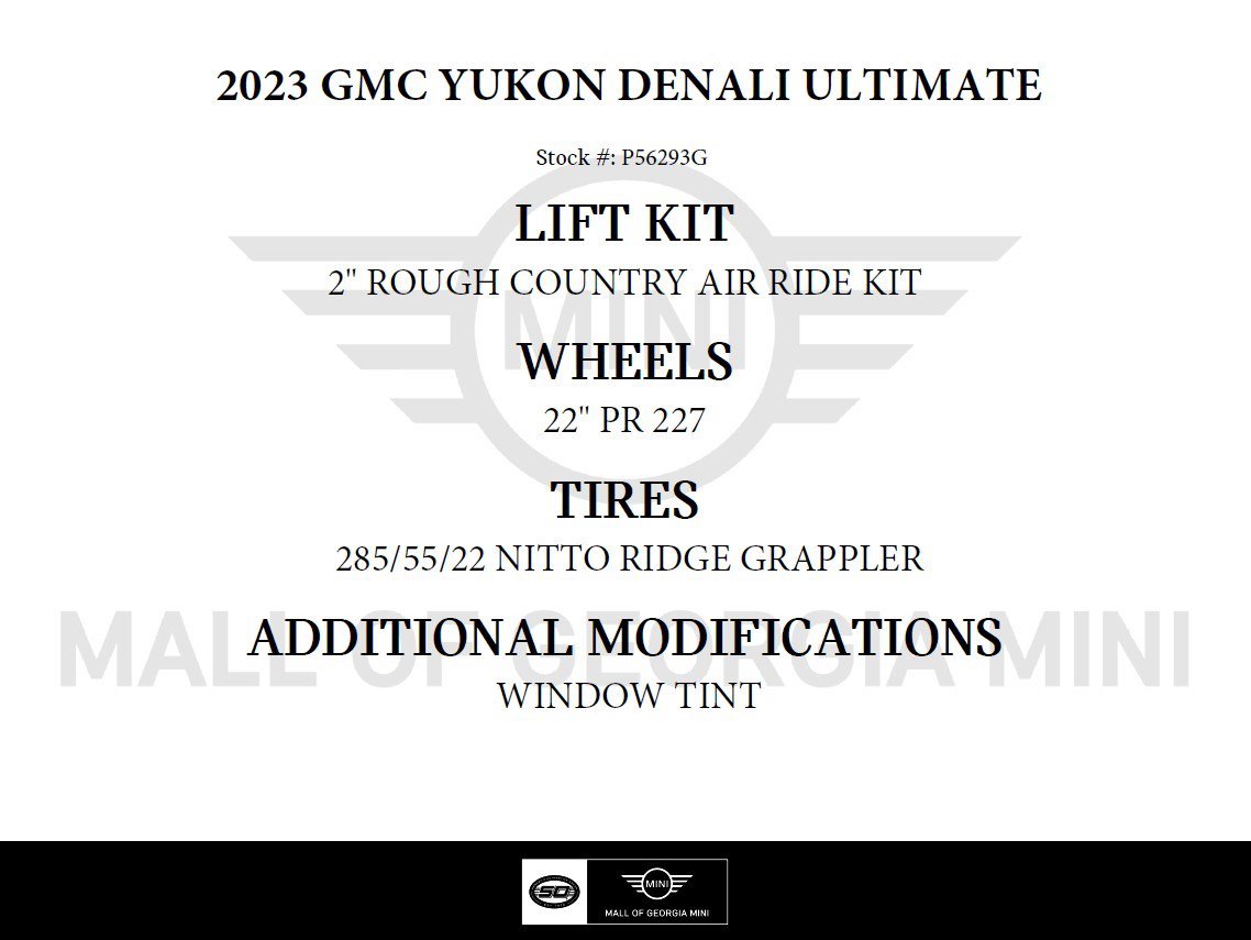 Used 2023 GMC Yukon Denali Ultimate w/ LPO, Floor Liner Package AWD/4WD image 3