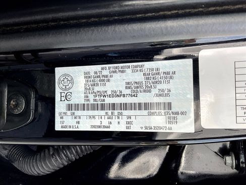 Used 2022 Ford F150 Lariat w/ Equipment Group 502A High AWD/4WD image 21