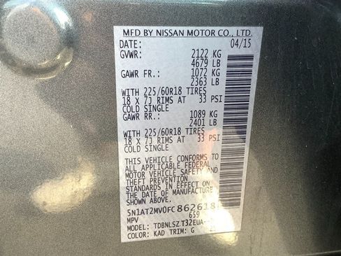 Used 2015 Nissan Rogue SL w/ SL Premium Package AWD/4WD image 27