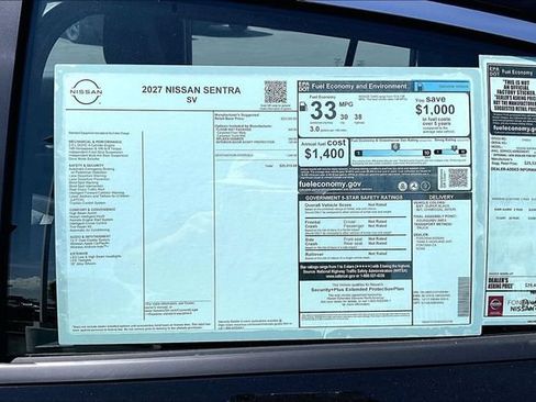 New 2027 Nissan Sentra SV FWD image 12