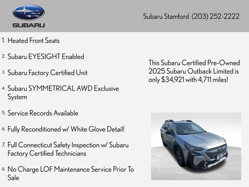 Used 2025 Subaru Outback Limited AWD/4WD image 2