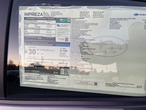 New 2025 Subaru Impreza 2.0i image 10