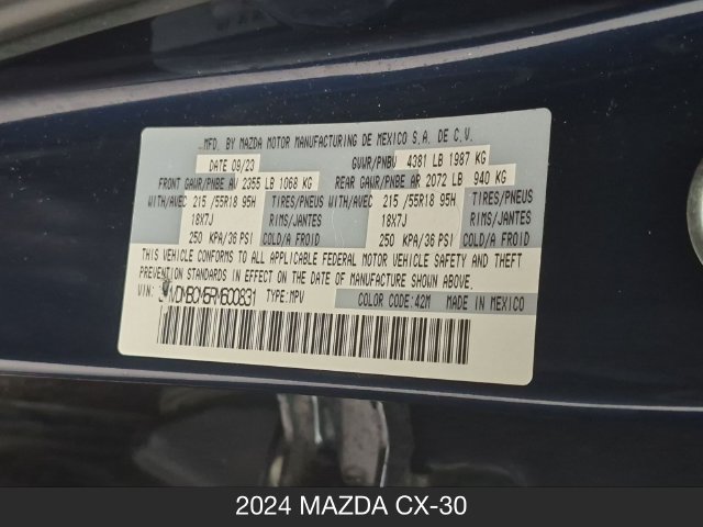Certified 2024 MAZDA CX-30 AWD 2.5 S w/ Preferred Package image 26