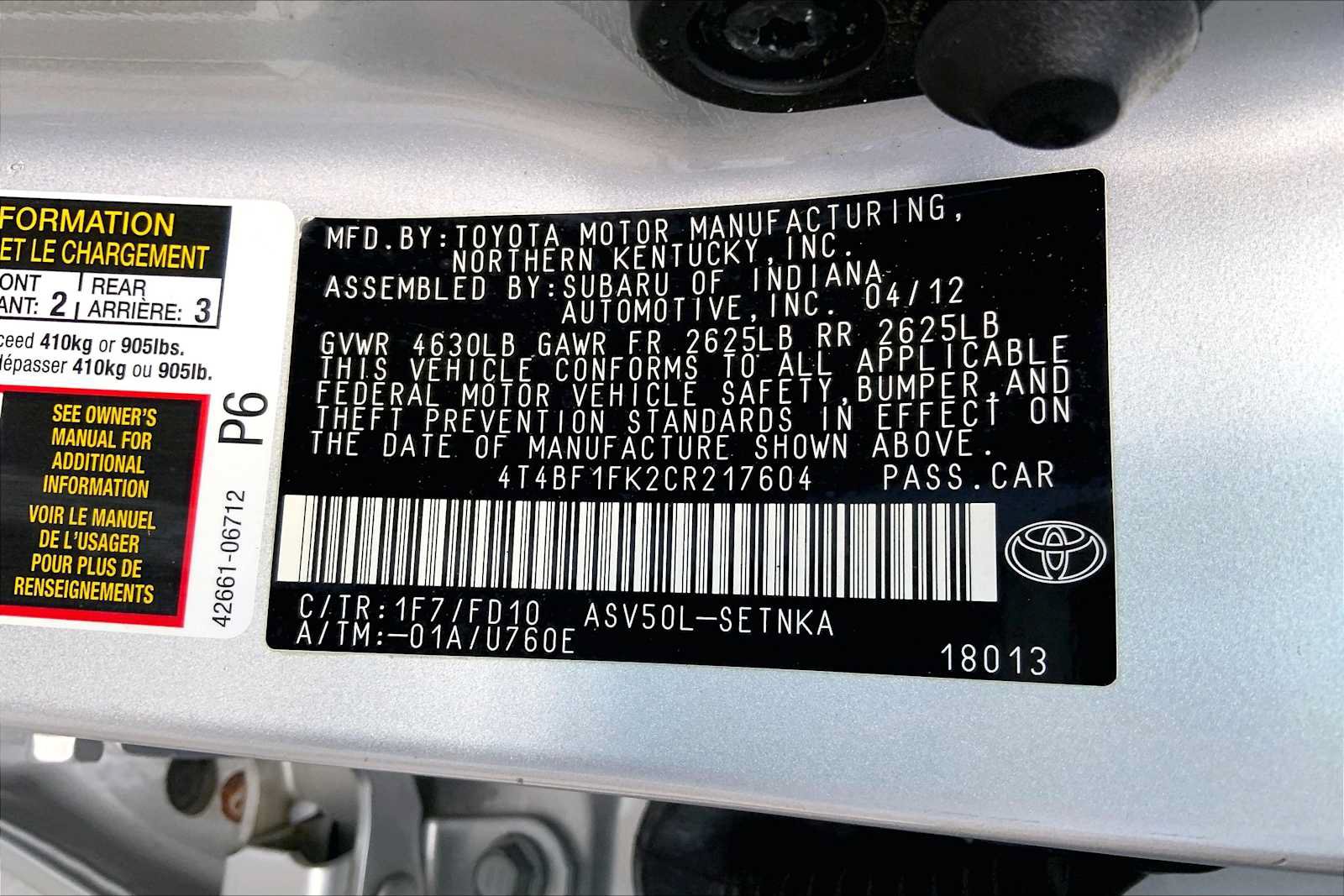 Used 2012 Toyota Camry LE FWD image 33