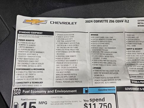 Used 2024 Chevrolet Corvette Z06 RWD image 16