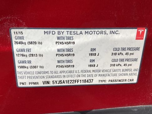 Used 2015 Tesla Model S 85D image 29