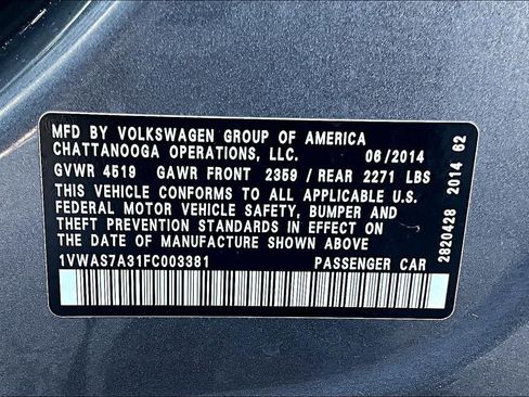 Used 2015 Volkswagen Passat 1.8T Wolfsburg Edition FWD image 33