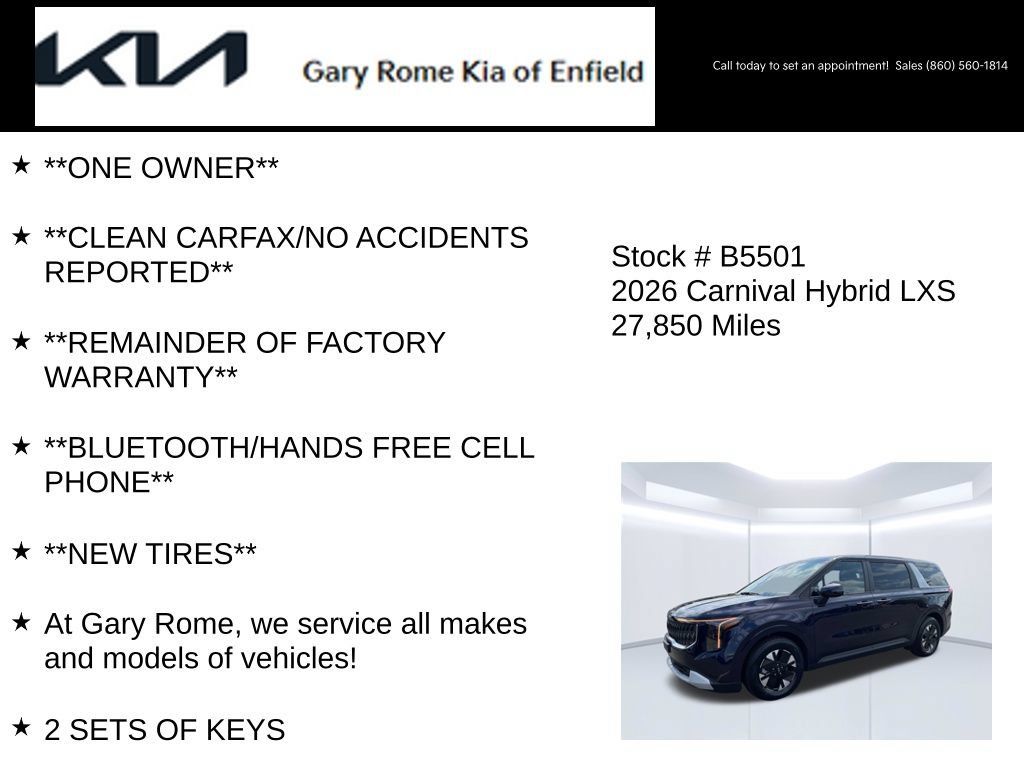 Certified 2026 Kia Carnival LXS FWD image 7