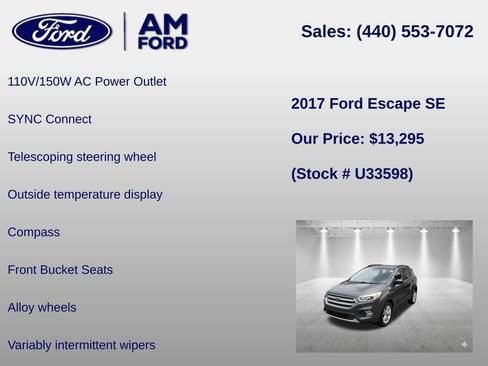 Used 2017 Ford Escape SE w/ Equipment Group 201A FWD image 30