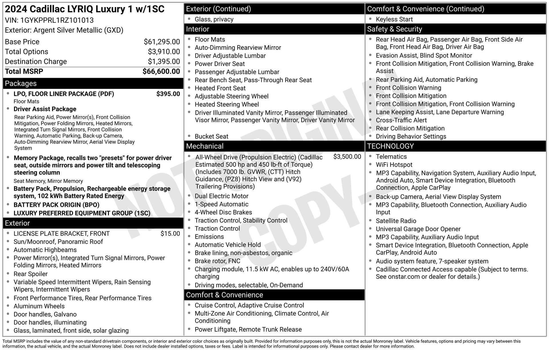 Certified 2024 Cadillac Lyriq Luxury w/ LPO, Floor Liner Package AWD/4WD image 42