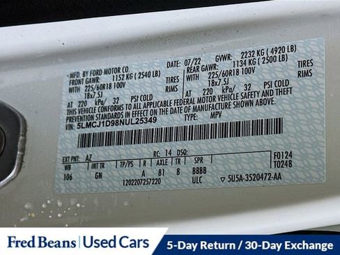 Certified 2022 Lincoln Corsair AWD w/ Equipment Group 101A image 34