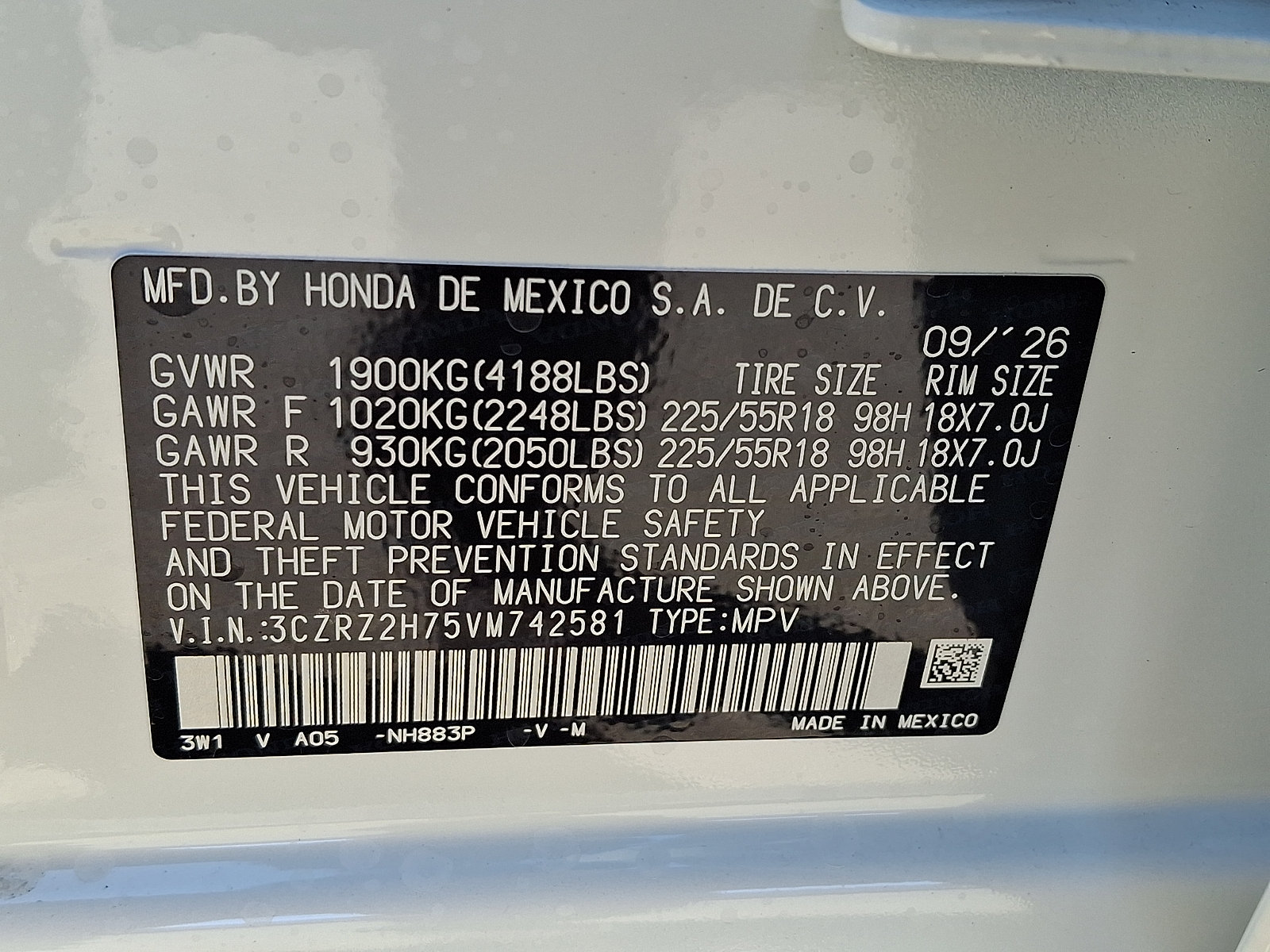 New 2027 Honda HR-V EX-L image 10