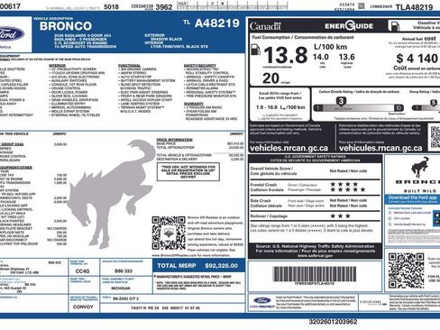 Used 2026 Ford Bronco Badlands w/ Sasquatch Package AWD/4WD image 39