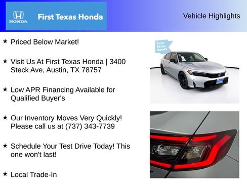 New 2026 Honda Civic Sport image 5