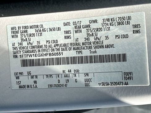 Used 2017 Ford F150 Platinum w/ Equipment Group 701A Luxury AWD/4WD image 35