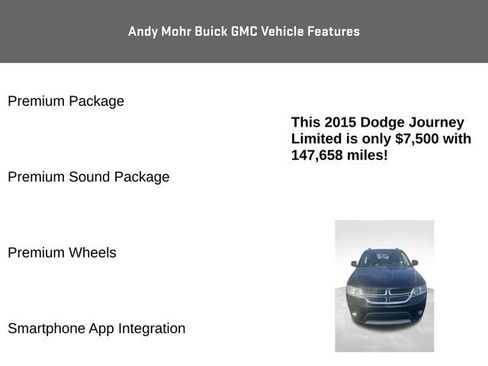 Used 2015 Dodge Journey Limited w/ Sun/Sound & Wheel Group FWD image 8