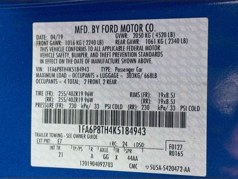 Used 2019 Ford Mustang Coupe w/ Wheel & Stripe Package image 38