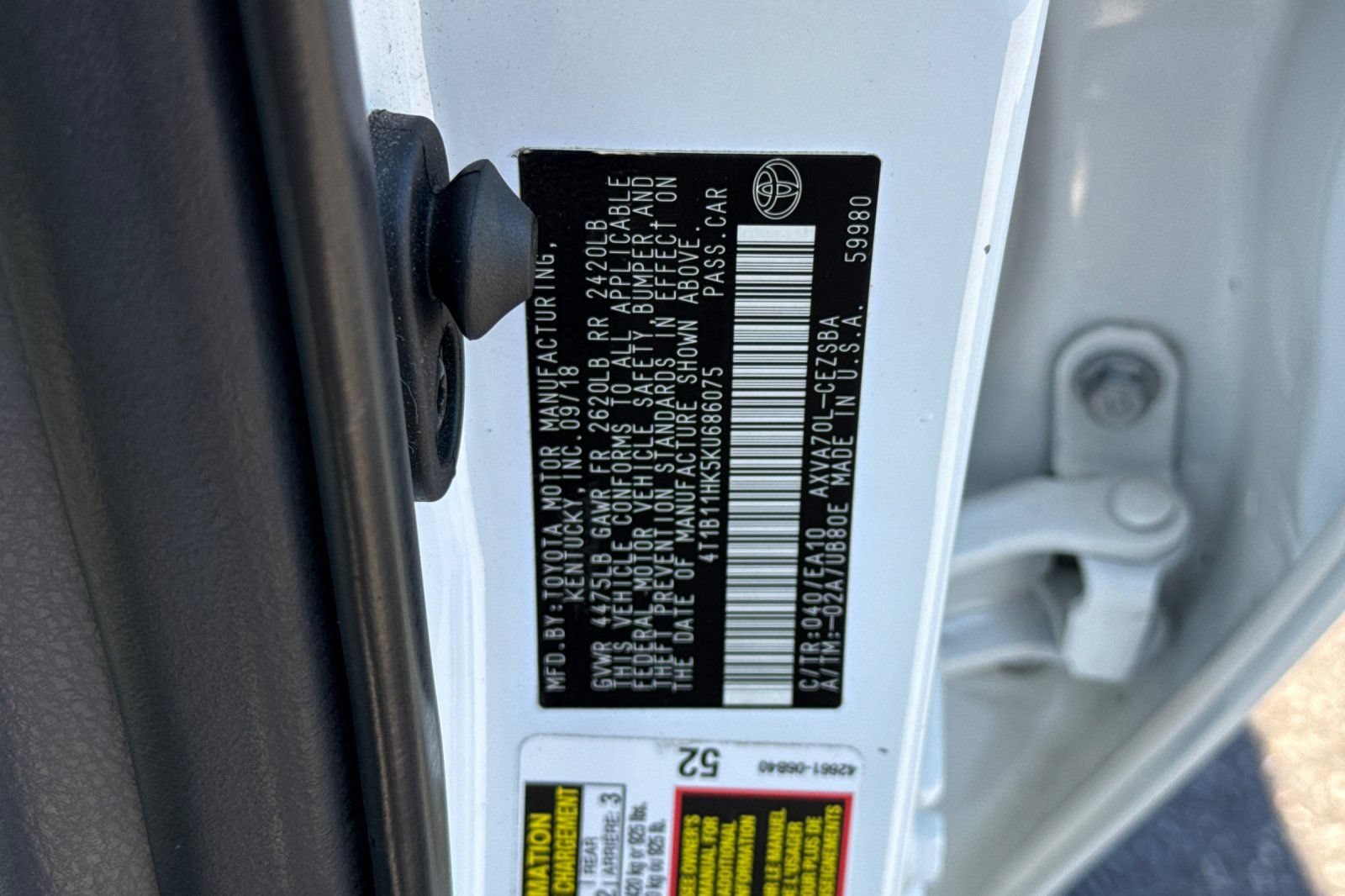 Certified 2019 Toyota Camry SE w/ Convenience Package FWD image 30