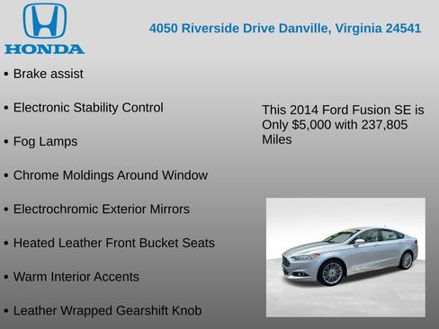 Used 2014 Ford Fusion SE w/ Equipment Group 202A FWD image 17